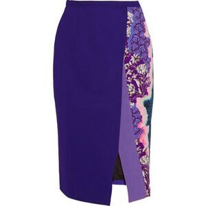 Peter Pilotto Purple Pencil Skirt